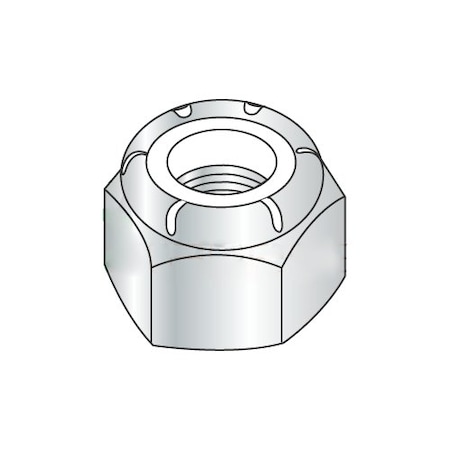 Nylon Insert Lock Nut, M6-1.00, Steel, Class 8, Zinc Plated, 1500 PK